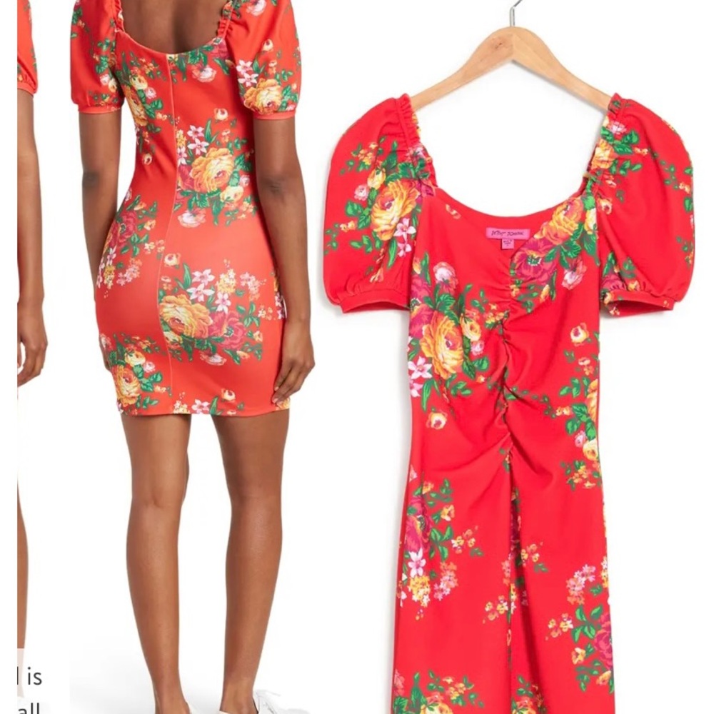 Betsey Johnson cabbage rose dress M